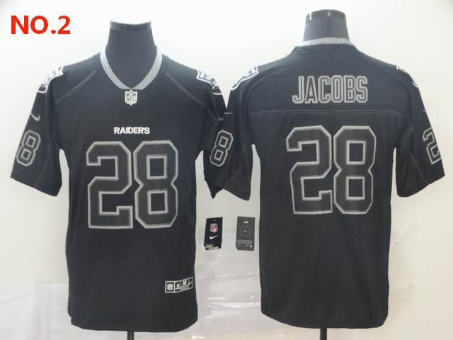 Men's Las Vegas Raiders 28 Josh Jacobs Jersey NO.2;